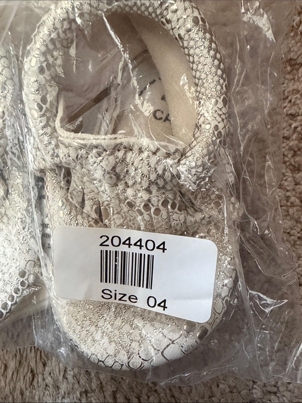 Freshly Picked Leather Baby Moccasins – Metallic Snakeskin Fringe – Size 4 (NWT) - Picture 5 of 5